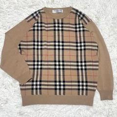 BURBERRY バーバリー　ウールニット　セーター　M ベージュ　ノバチェック