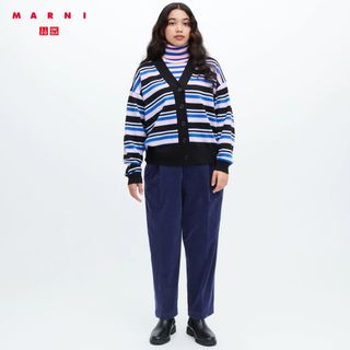 UNIQLO and MARNI コーデュロイワイドフィットタックパンツL新品